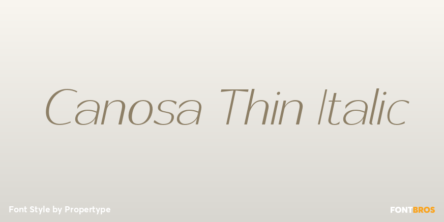 Canosa Thin Italic Poster