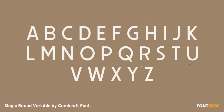 Single Bound Variable Font Poster #2