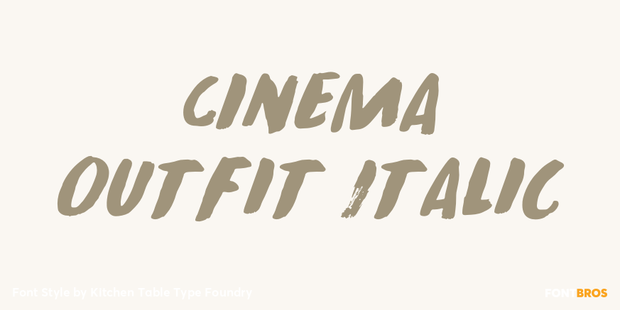 Cinema Outfit Italic Poster