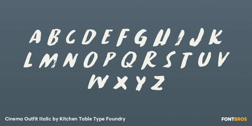 Cinema Outfit Italic Font Poster #2