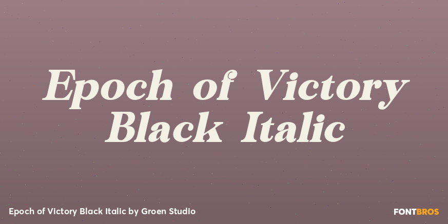 Epoch of Victory Black Italic Poster