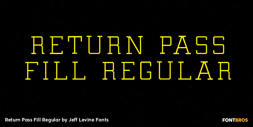 Return Pass Fill Regular Font Poster #1