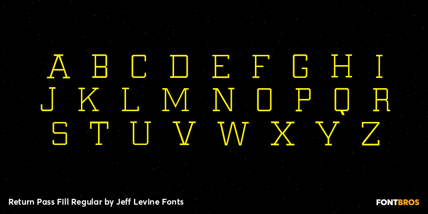 Return Pass Fill Regular Font Poster #3