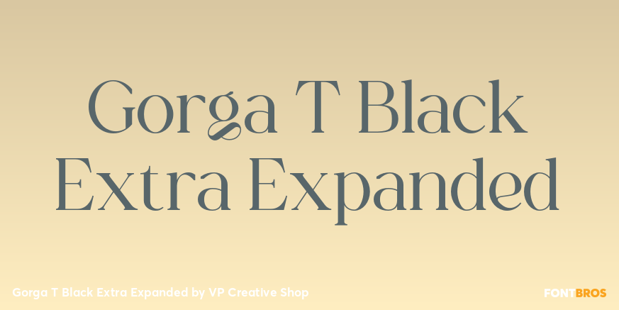 Gorga T Black Extra Expanded Font Poster #1