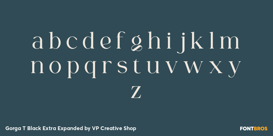 Gorga T Black Extra Expanded Font Poster #3