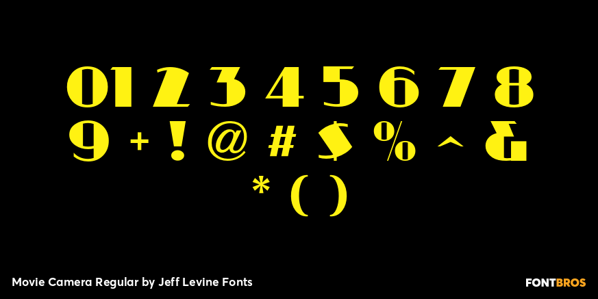 Movie Camera Regular Font Poster #4