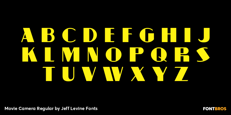 Movie Camera Regular Font Poster #3