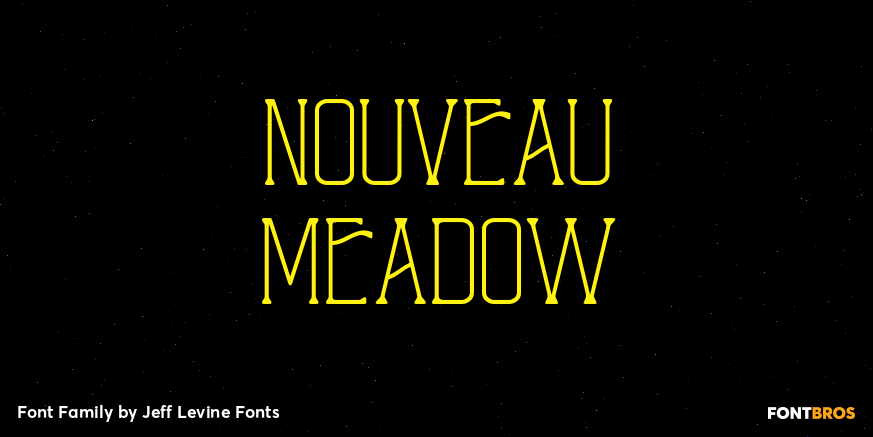 Nouveau Meadow Font Poster