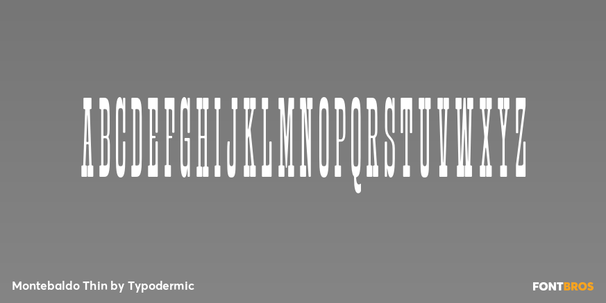 Montebaldo Thin Font Poster #2