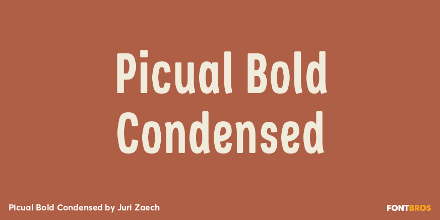 Picual Bold Condensed Font Poster