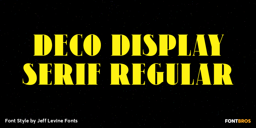 Deco Display Serif Regular Poster