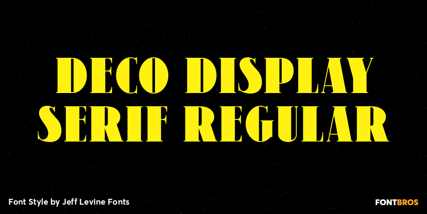 Deco Display Serif Regular Poster