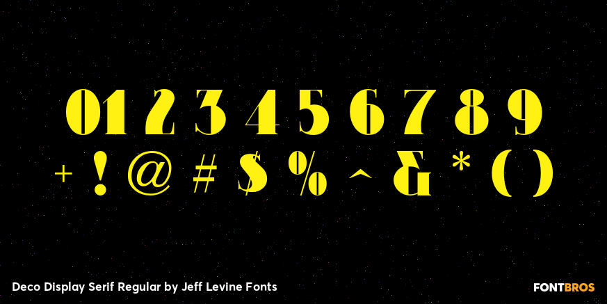 Deco Display Serif Regular Font Poster #1