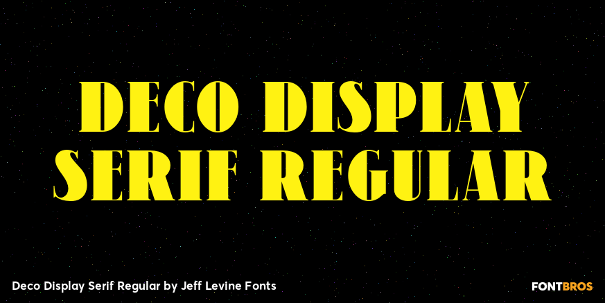 Deco Display Serif Regular Poster