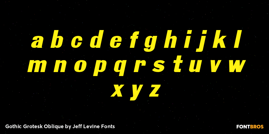 Gothic Grotesk Oblique Font Poster #3