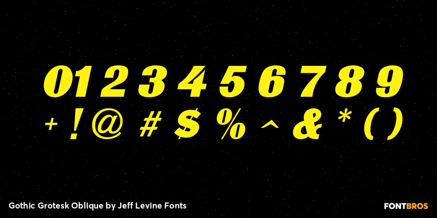 Gothic Grotesk Oblique Font Poster #4