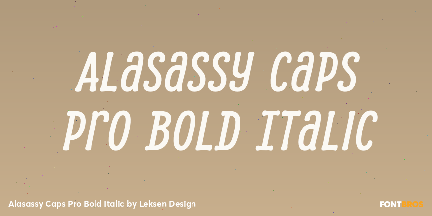 Alasassy Caps Pro Bold Italic Poster