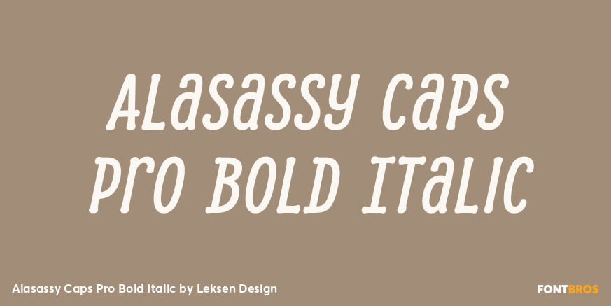 Alasassy Caps Pro Bold Italic Poster