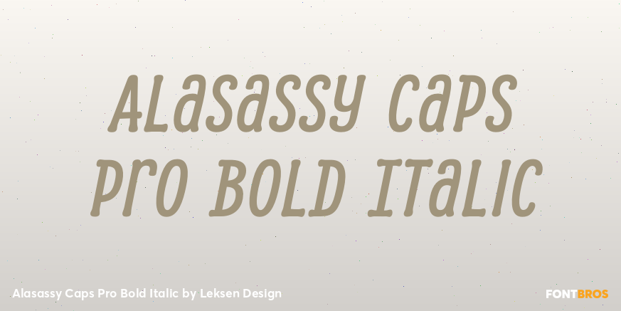 Alasassy Caps Pro Bold Italic Poster