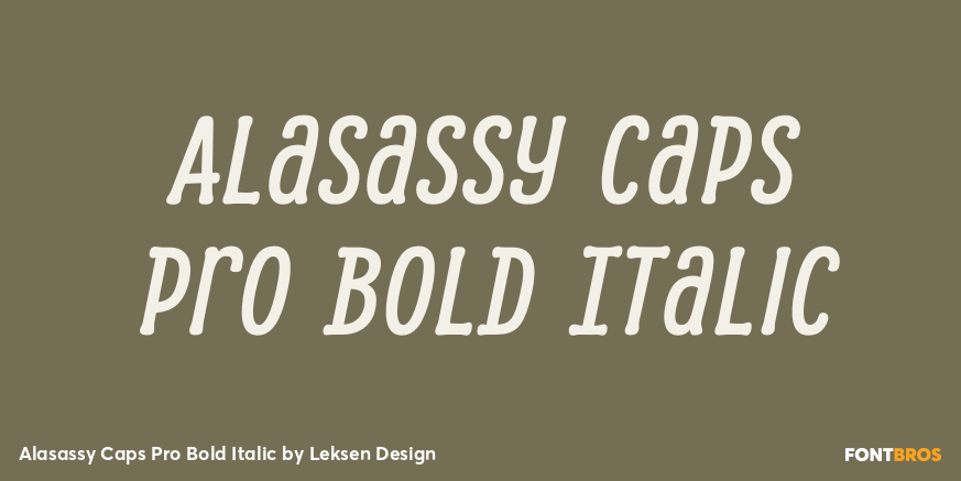 Alasassy Caps Pro Bold Italic Poster