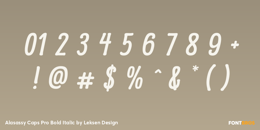 Alasassy Caps Pro Bold Italic Font Poster #4