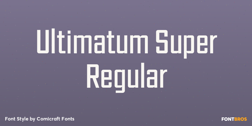 Ultimatum Super Regular Poster