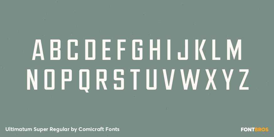 Ultimatum Super Regular Font Poster #1