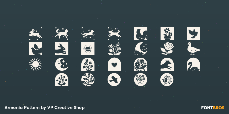 Armonia Pattern Font Poster #2