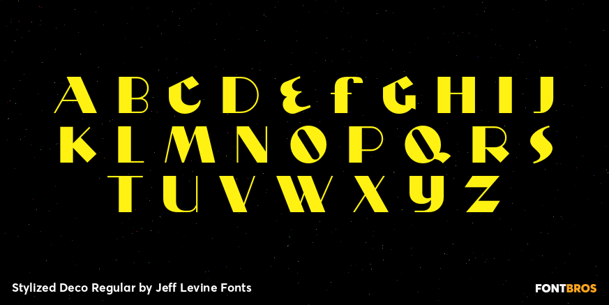 Stylized Deco Regular Font Poster #2