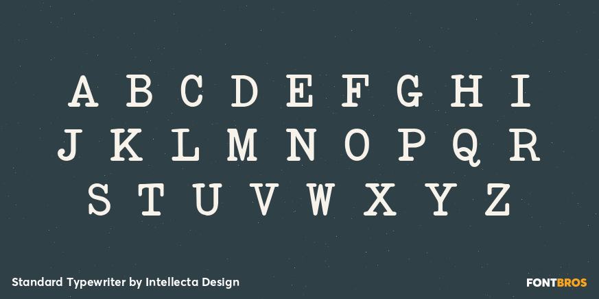 Standard Typewriter Font Poster #2
