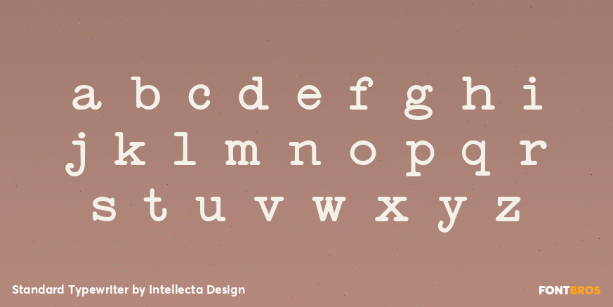 Standard Typewriter Font Poster #3