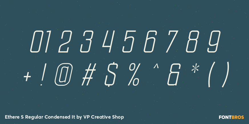 Ethere S Regular Condensed It Font Poster #1