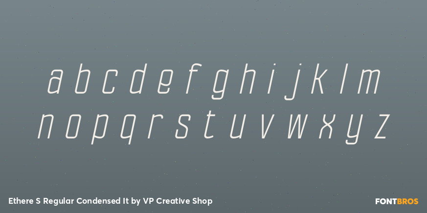 Ethere S Regular Condensed It Font Poster #1