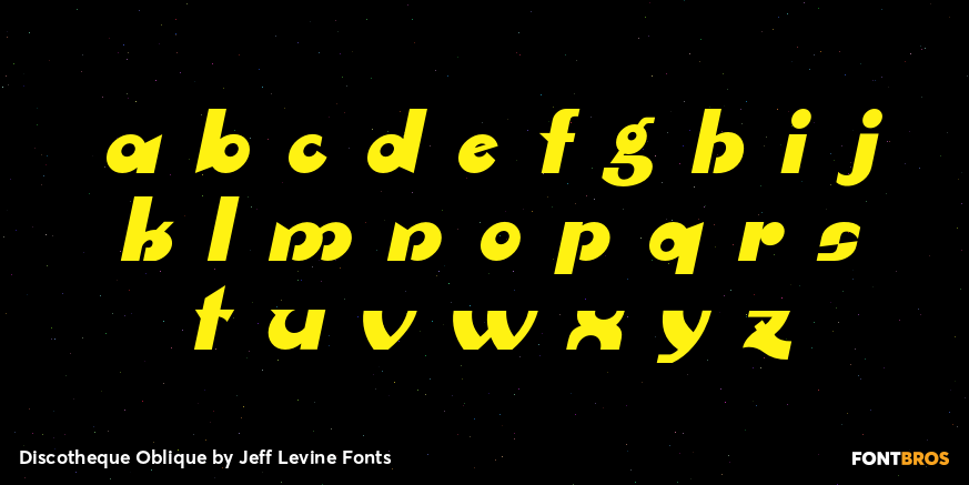 Discotheque Oblique Font Poster #3