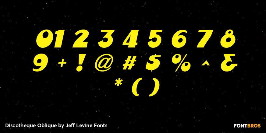 Discotheque Oblique Font Poster #4