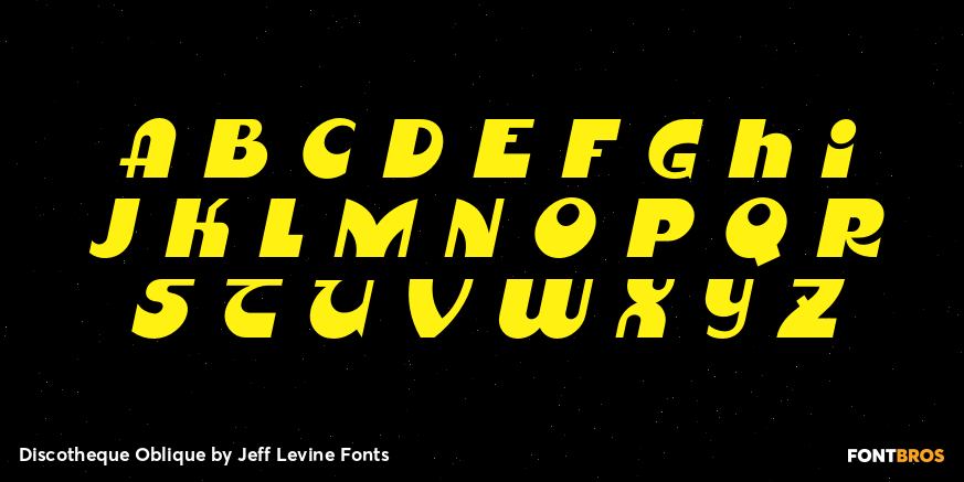Discotheque Oblique Font Poster #1
