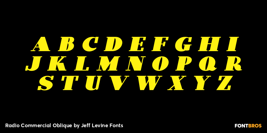 Radio Commercial Oblique Font Poster #2