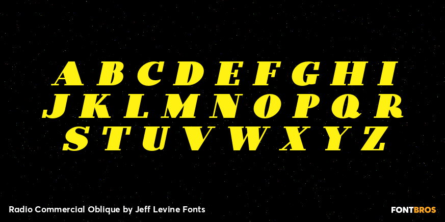 Radio Commercial Oblique Font Poster #3