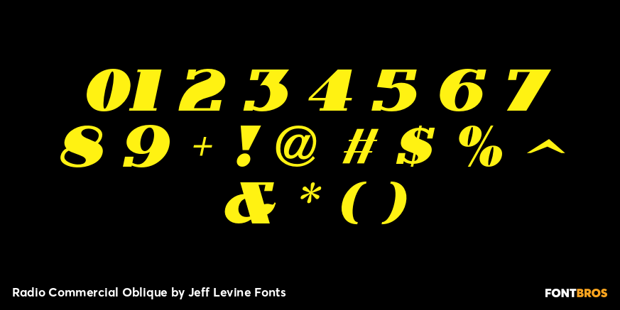 Radio Commercial Oblique Font Poster #4