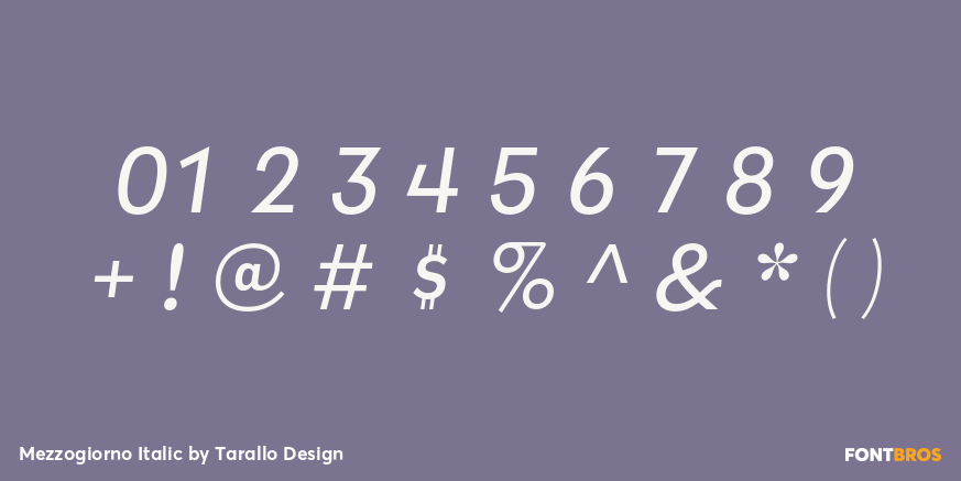 Mezzogiorno Italic Font Poster #4