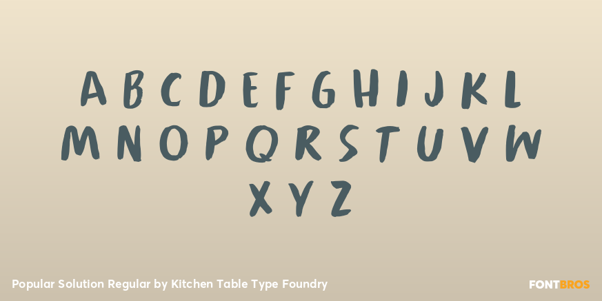Popular Solution Regular Font Poster #3