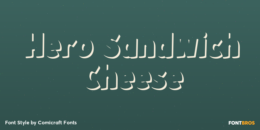 Hero Sandwich Cheese Font Poster #1