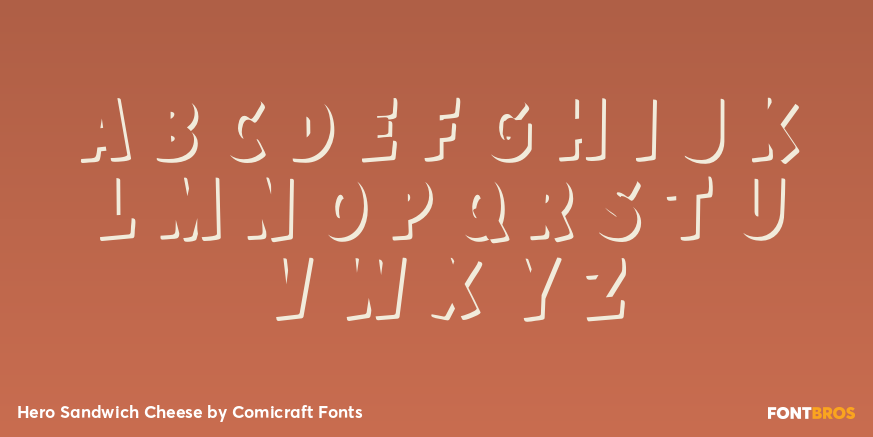 Hero Sandwich Cheese Font Poster #2
