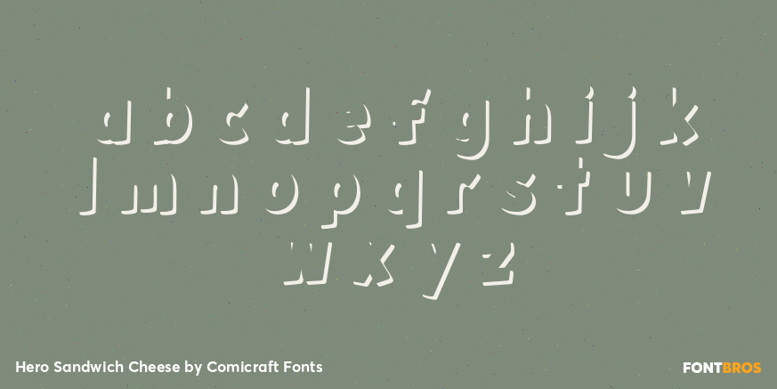 Hero Sandwich Cheese Font Poster #3