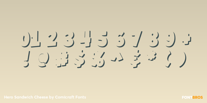 Hero Sandwich Cheese Font Poster #4