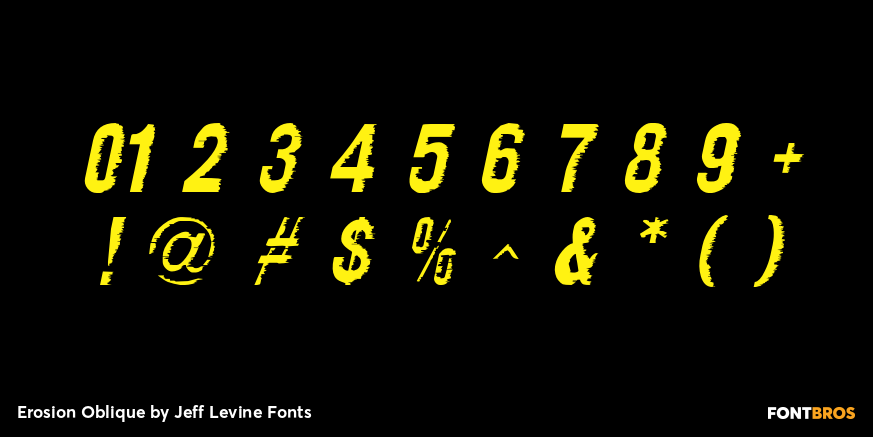 Erosion Oblique Font Poster #1