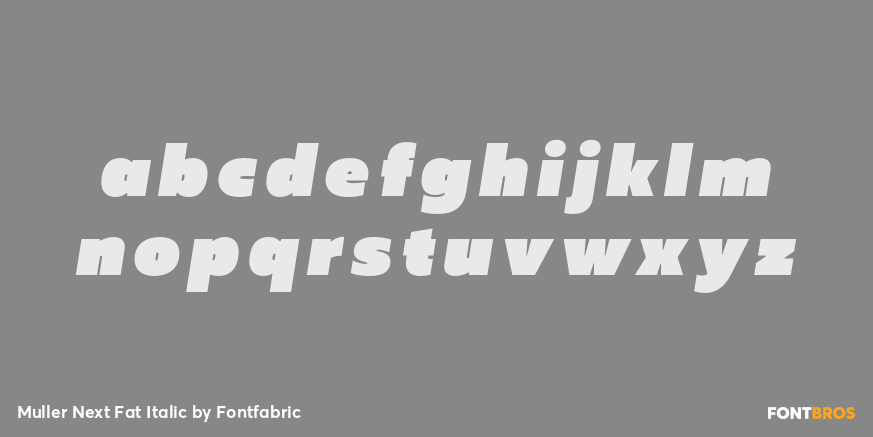 Muller Next Fat Italic Font Poster #3