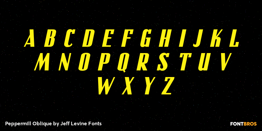 Peppermill Oblique Font Poster #2