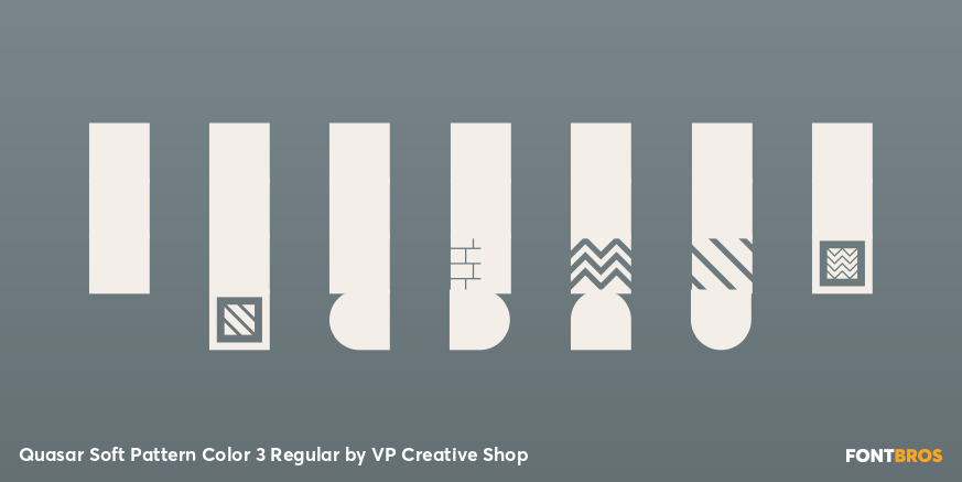 Quasar Soft Pattern Color 3 Regular Font Poster #2