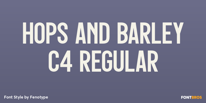 Hops And Barley C4 Regular Poster